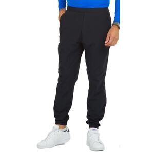 Ibkul Solid Men's Joggers Pant Black Casual Elastic Waist Lightweight Mens M